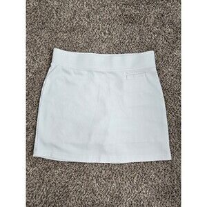 PEBBLE BEACH Golf Skirt Sz Small White Athletic Skort Stretch Pickleball Tennis